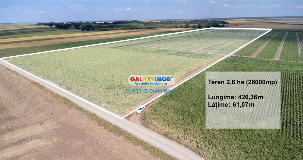 Teren agricol extravilan 2.6 ha - 26.000 mp - Valcelele, Buz