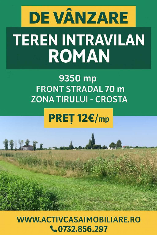 Teren de vanzare zona Tirului- Crosta