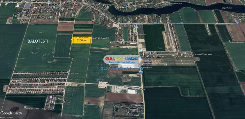 Teren Balotesti 5200 mp acces la 2 drumuri intravilan