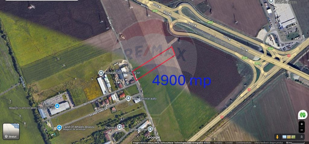 Teren 4,900 mp ,langa centura, zona Stabilus