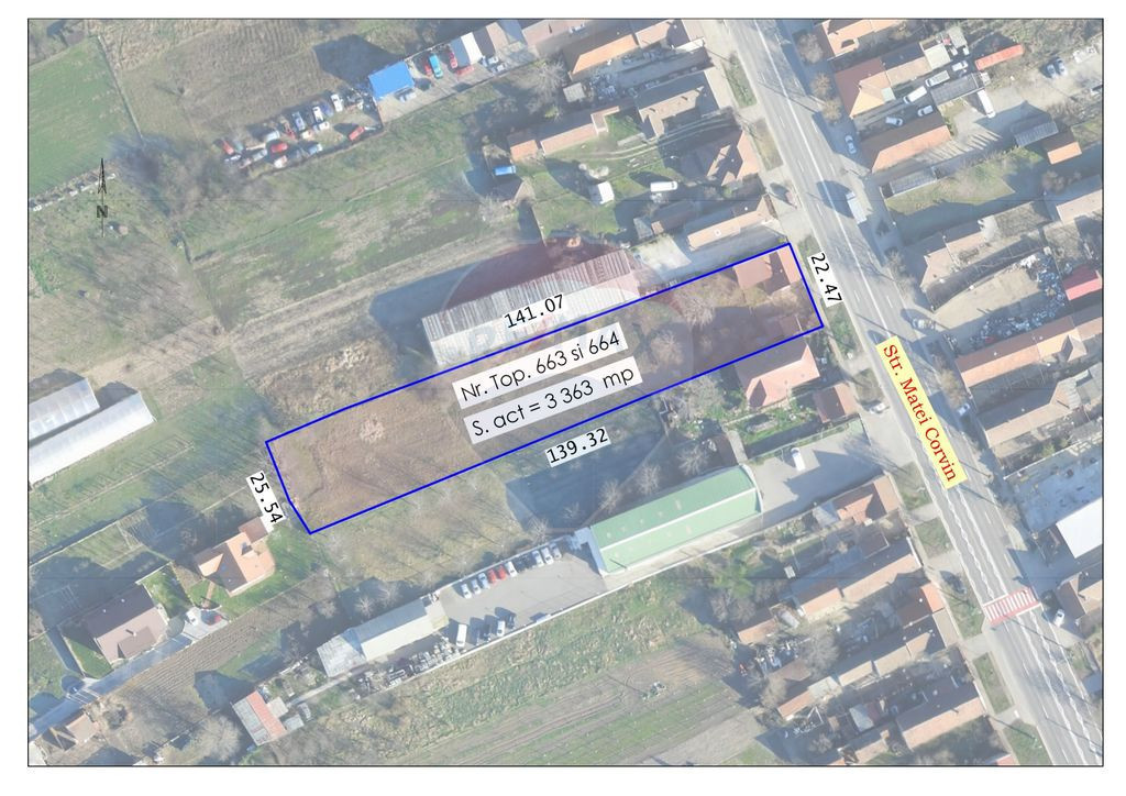 Teren 3363 mp, Intravilan, Acces Asfaltat,Str. Matei Corv...