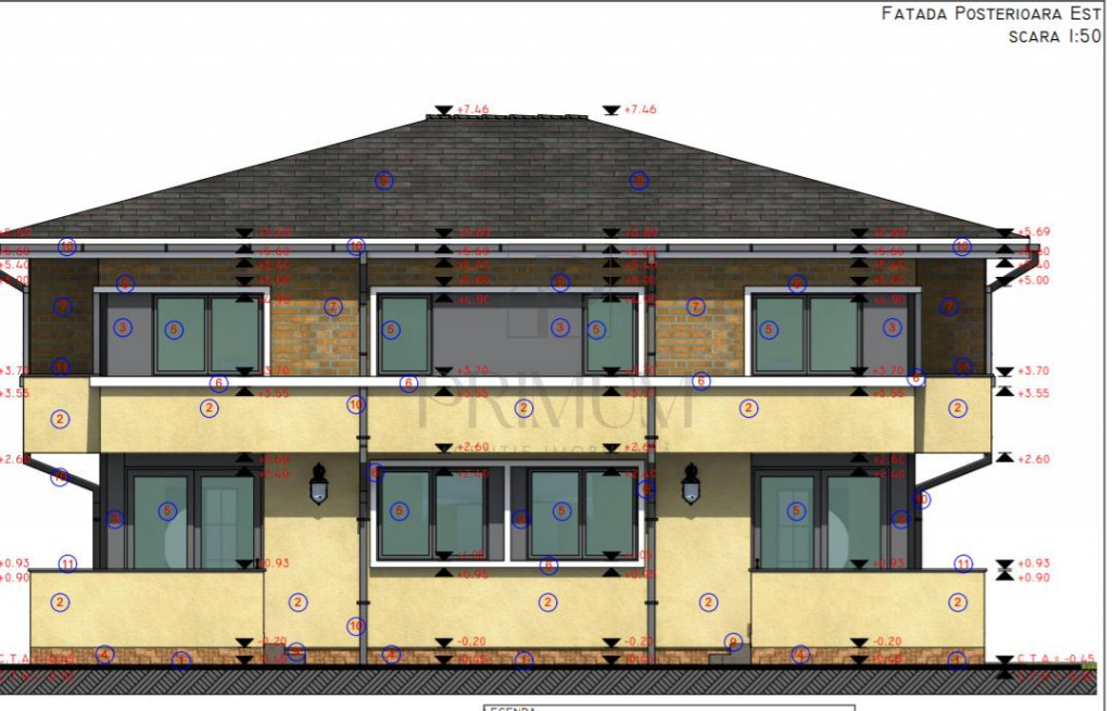 Duplex locatie excelenta - langa 4 benzi - canalizare - 3 ba