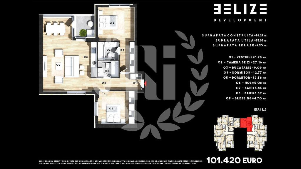 APARTAMENT 3 CAMERE Pădurea Cernica