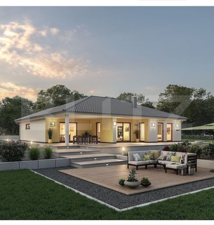 Casă modernă individuală, parter, 125 mp utili + 980 mp t