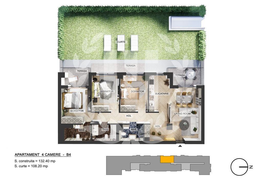 Apartament 4 camere | Plaza Pipera | Curte privata | Bloc...