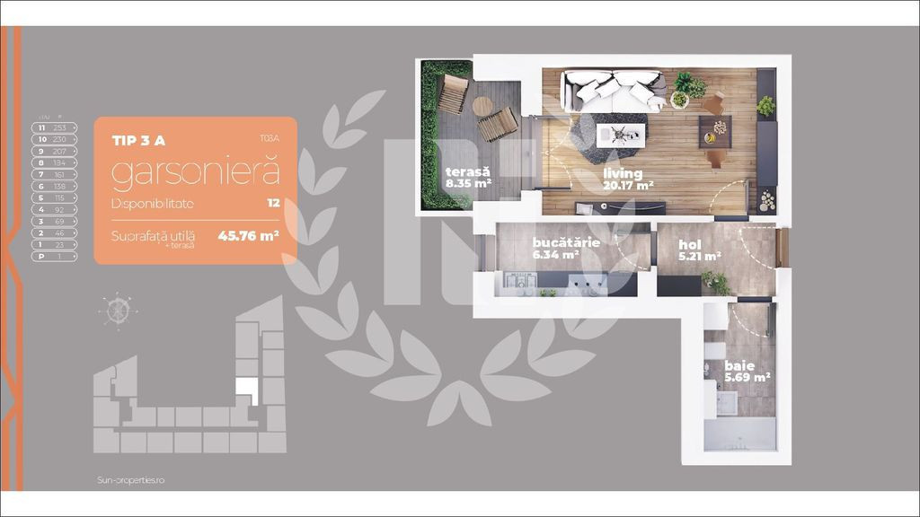 Garsoniera Decomandata 42mp - Titan - Etaj Intermediar