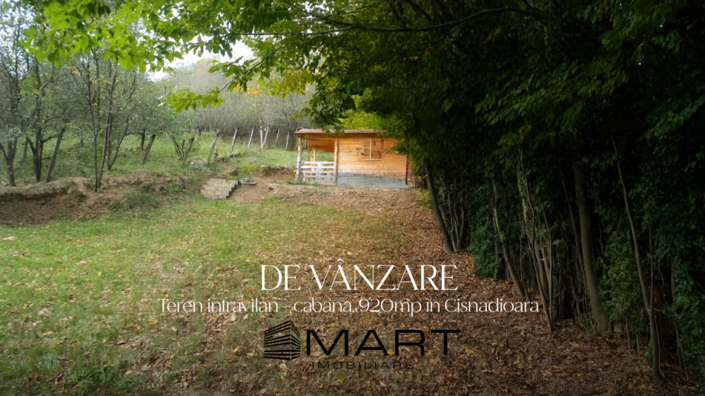 Teren intravilan + cabana 920mp in Cisnadioara