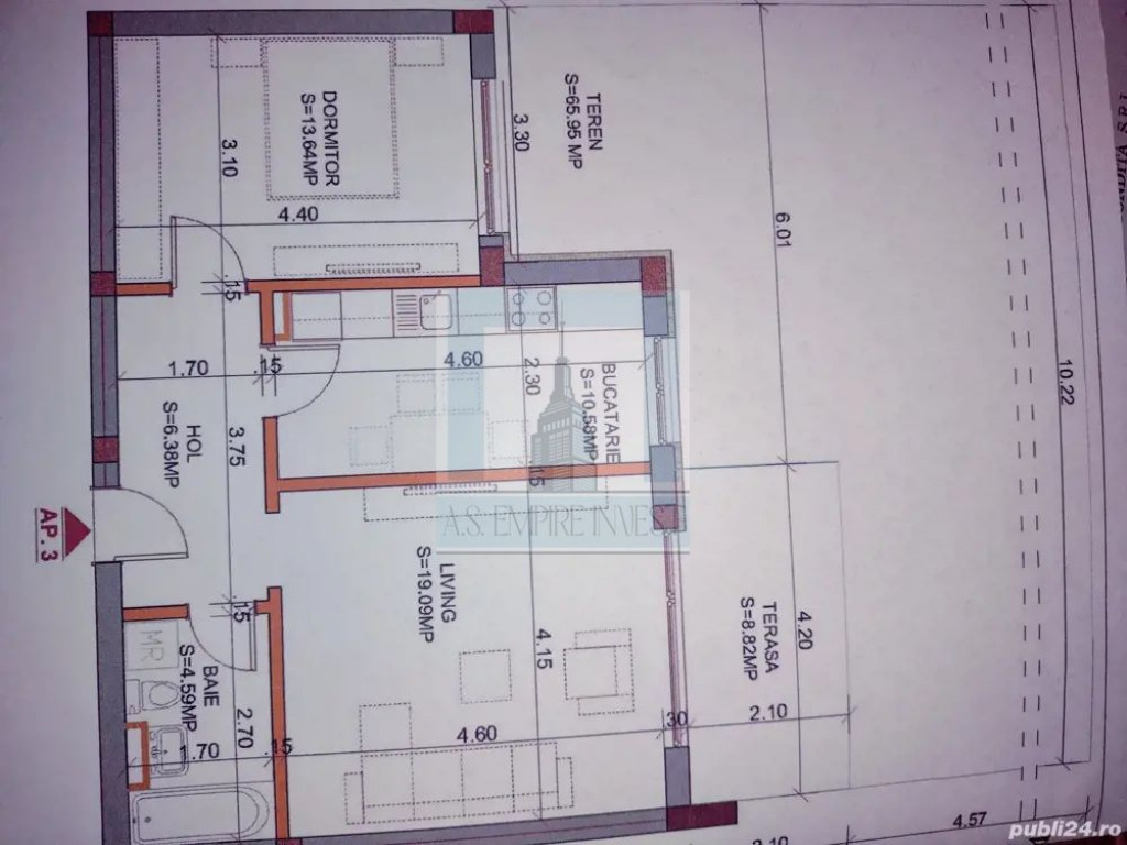 De vanzare apartament 2 camere/ Sanpetru Residence