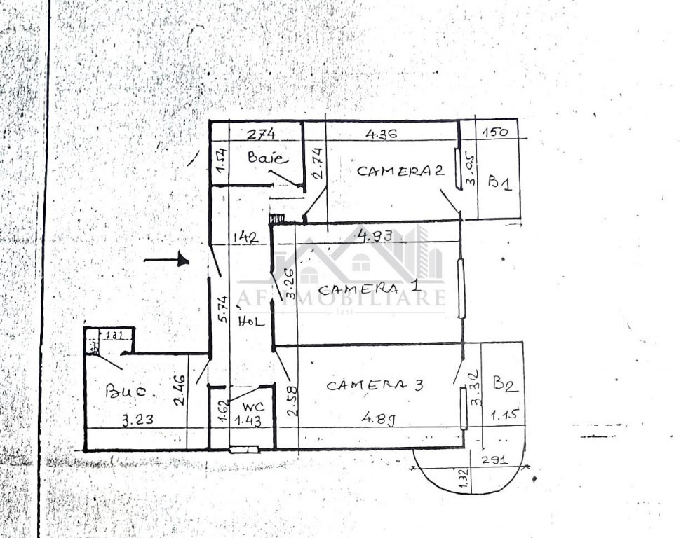 Apartament 3 camere Gara