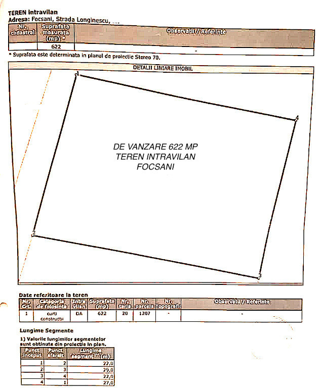 Teren intravilan Focsani