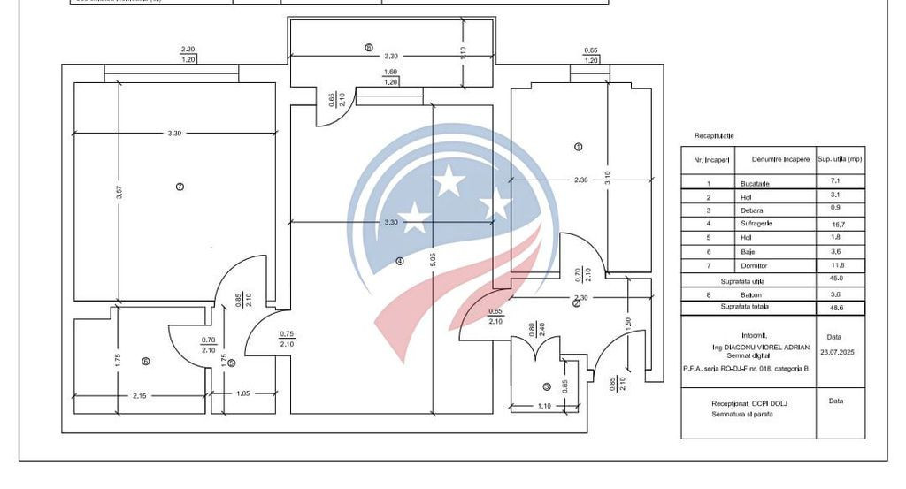 Apartament cu 2 camere(etaj 1) de vanzare in Brazda lui N...