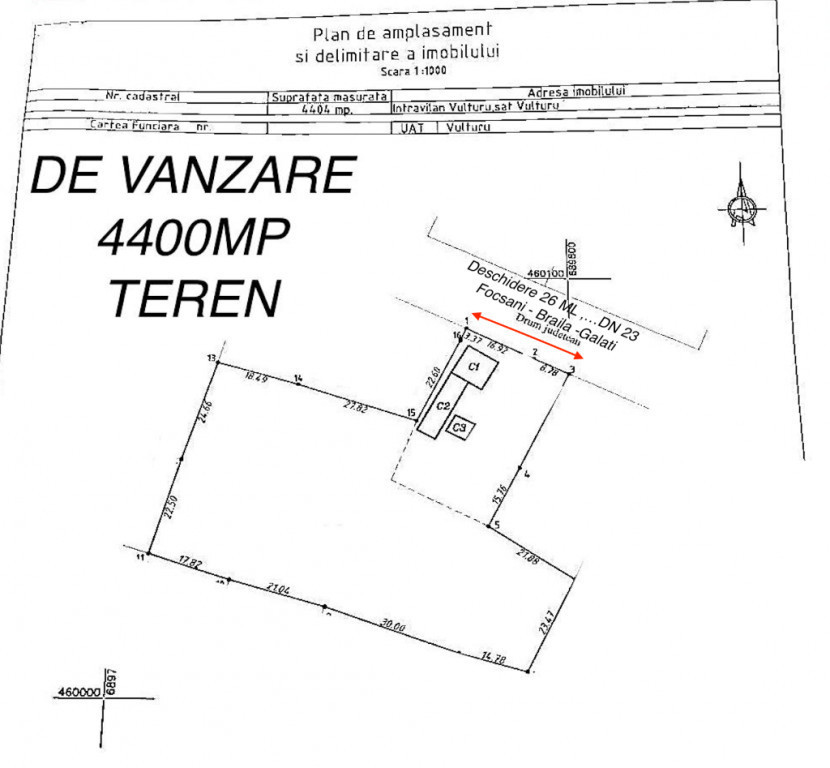 De vânzare – Casă și teren în localitatea Vulturu, jud. Vrancea
