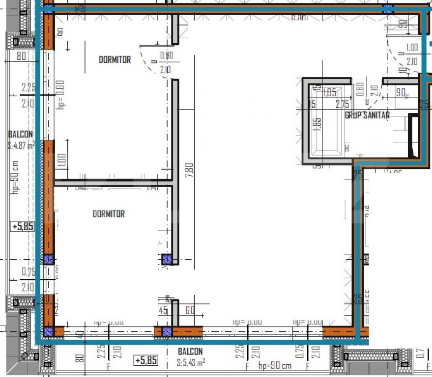 Apartament de 2 camere decomandat, 49mp etaj intermediar zon
