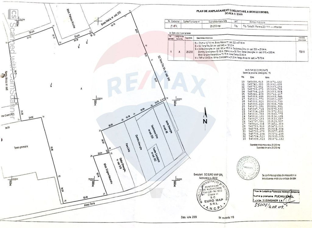 Vanzare Teren Intravilan 25.200mp Titu / Strada Tera