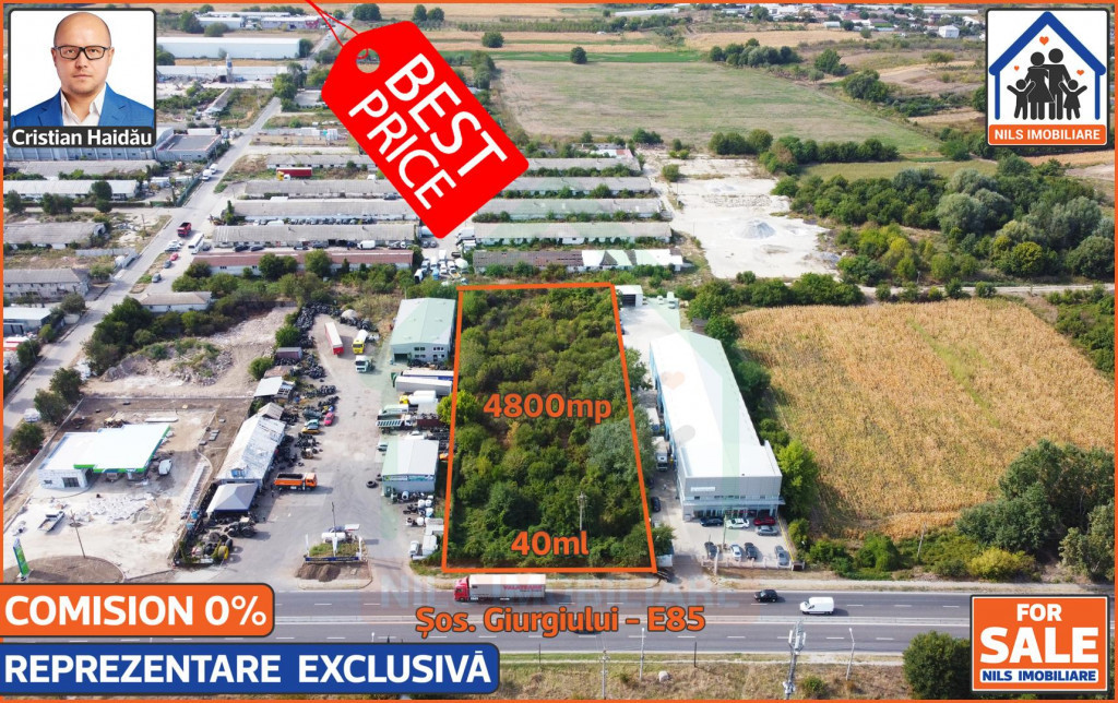 Teren 4800mp | Intravilan | Utilitati | Jilava - Sos. Giurgi