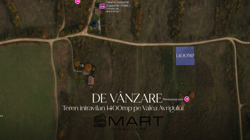 Teren intravilan 1400mp pe Valea Avrigului