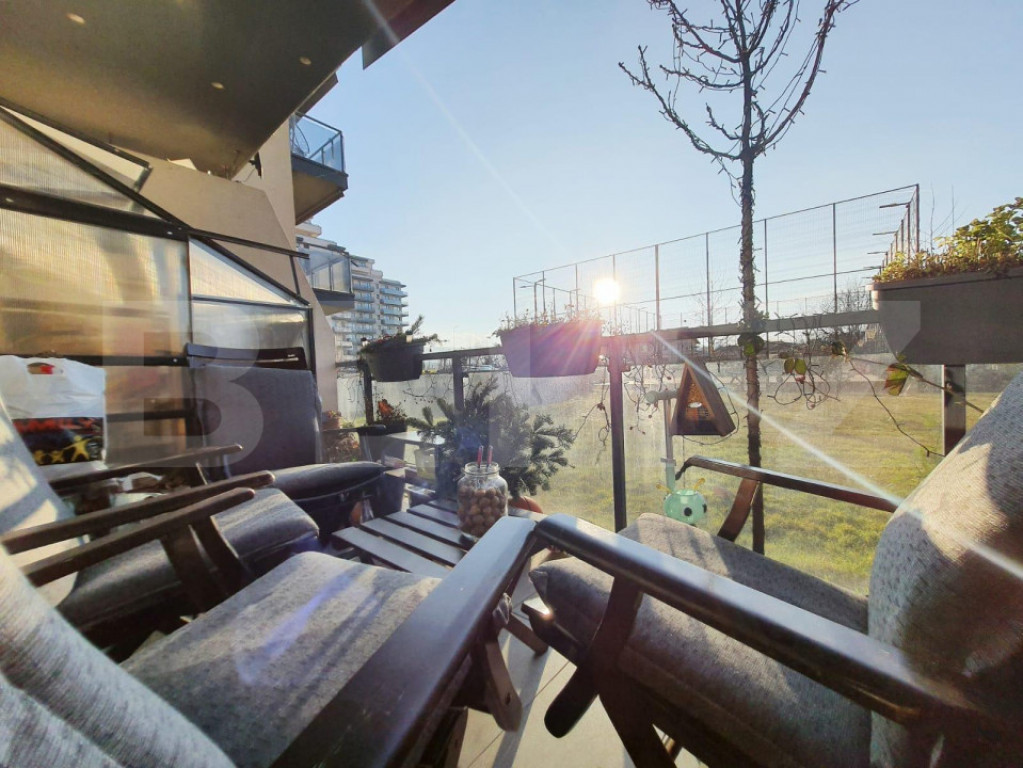 Apartament 1 camera cu nisa de dormit Grand Park, terasa 14m