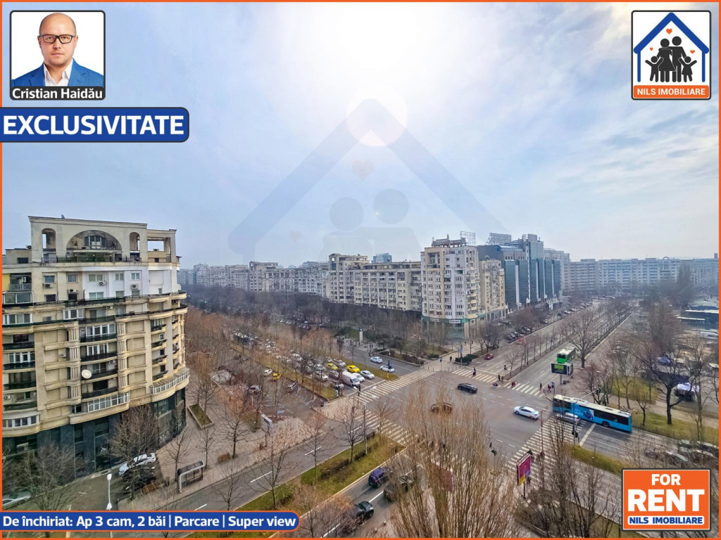 Apartament 3 camere, 2 bai (110mp!) | Parcare | Bd Unirii