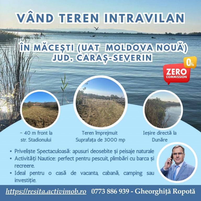 TEREN INTRAVILAN LA DUNARE /sat. Macesti