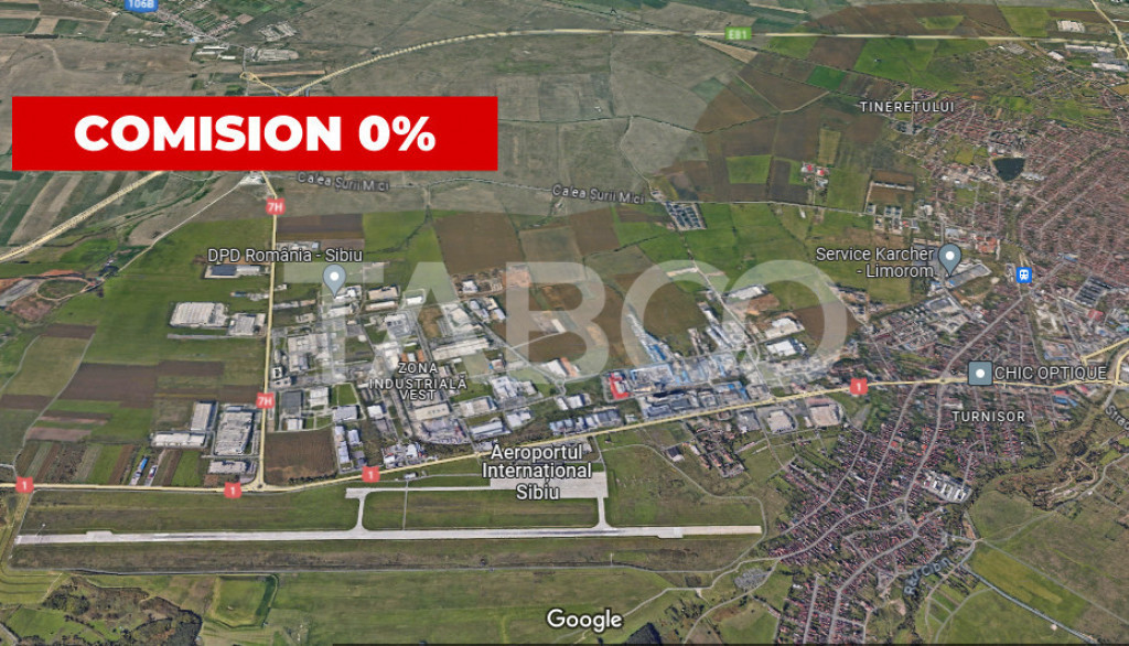 Teren intravilan deschidere 35 ml 7000mp in zona Industrial