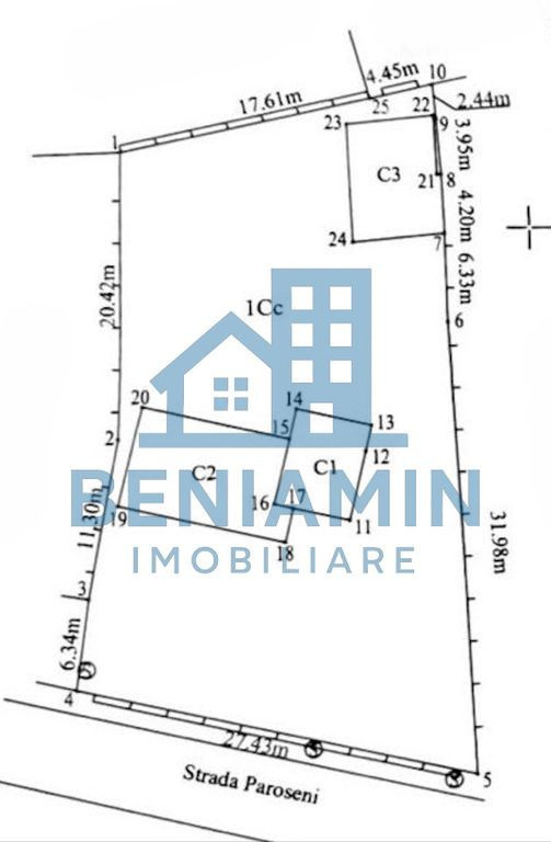 1021mp intravilan - 27ml deschidere - toate utilitatile -...
