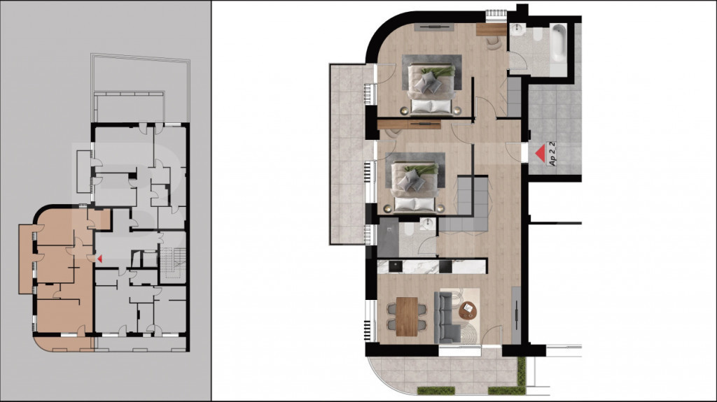 Apartament Deosebit, 83,36mp, Bloc Nou