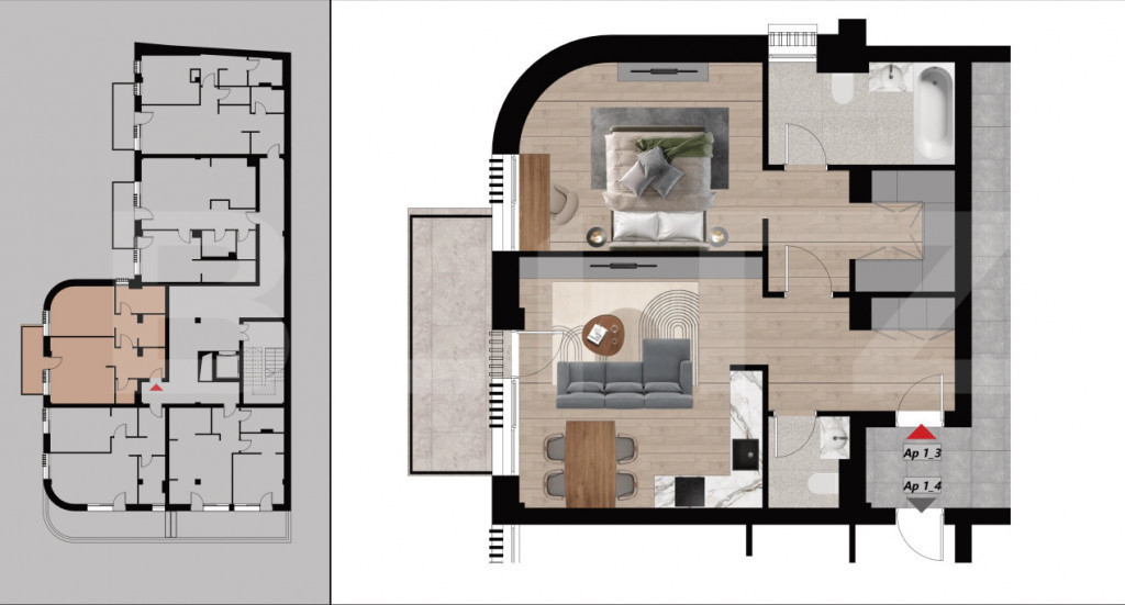 Apartament modern, 79,71 mp, bloc nou – Zona Dacia