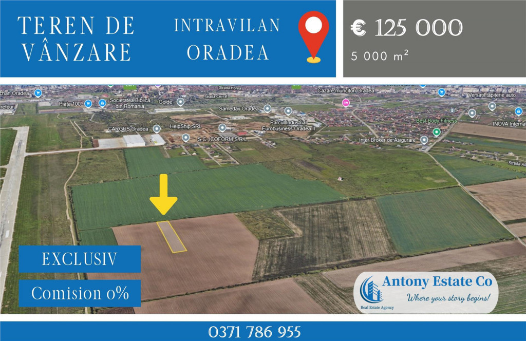 Teren de intravilan - Zona Grigorescu, iesirea spre Nojorid