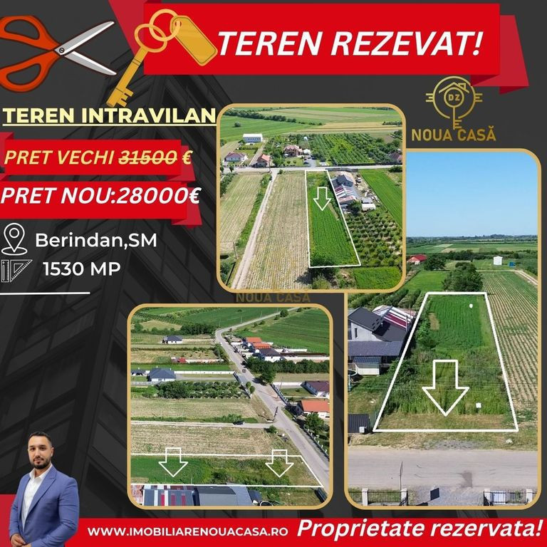 !REZERVAT!De vanzare Teren intravilan 1530MP