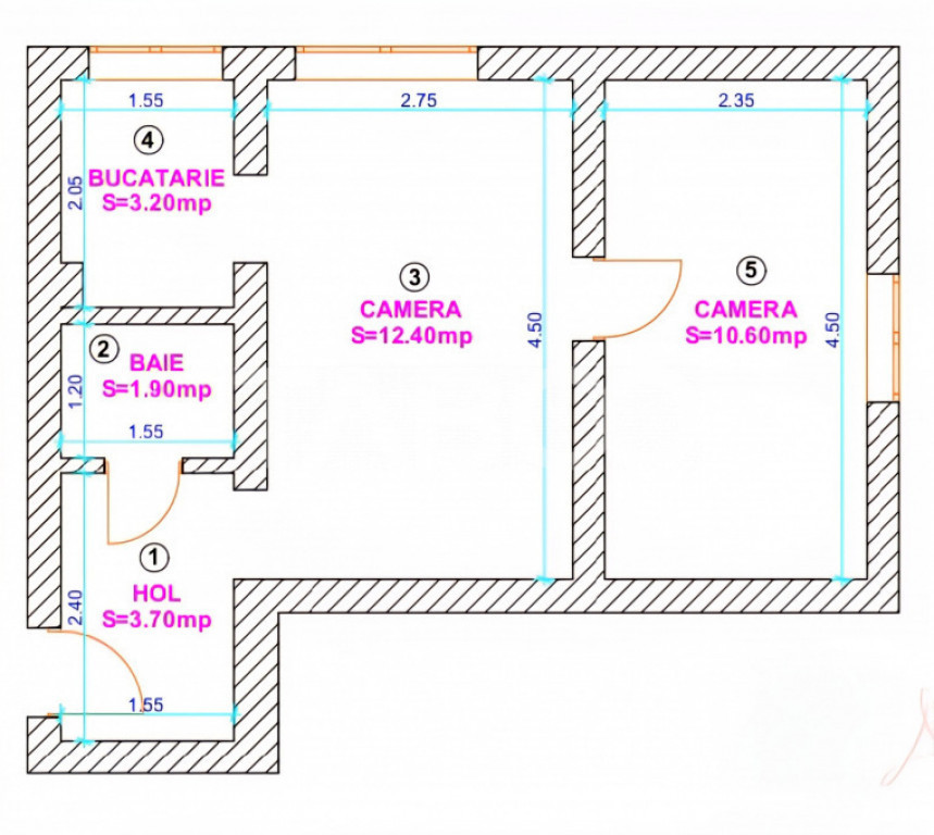 Apartament de vanzare 2 camere etaj intermediar Profi Tiglar