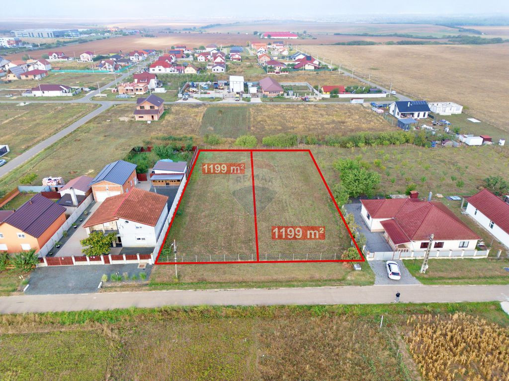 Teren 1,199mp loc. Frumușeni, jud. Arad