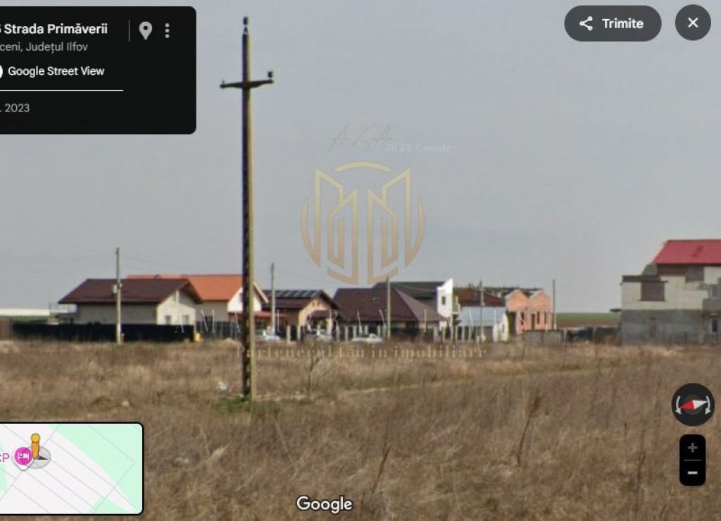 Teren intravilan comuna Berceni 305 mp 20500eur