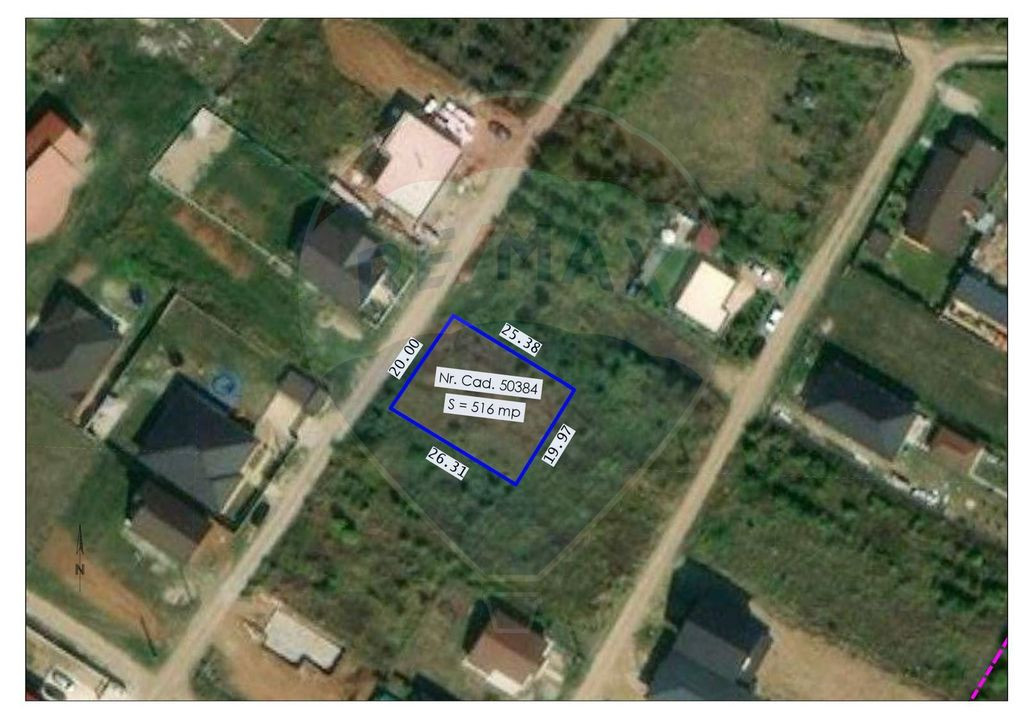 De vânzare Teren intravilan 516mp Paleu, Strada Fluiera?...