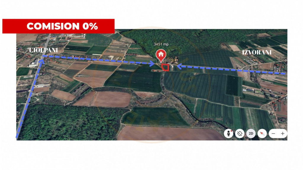 Teren de vanzare intravilan – Ciolpani, zona Izvorani, com