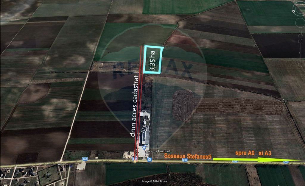 Teren extravilan, 11295 mp, Afumati, plan secund DN dn2