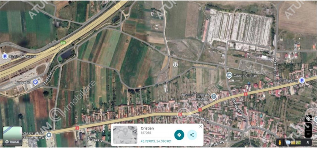 Teren intravilan de 8600 mp cu deschidere la doua drumuri in