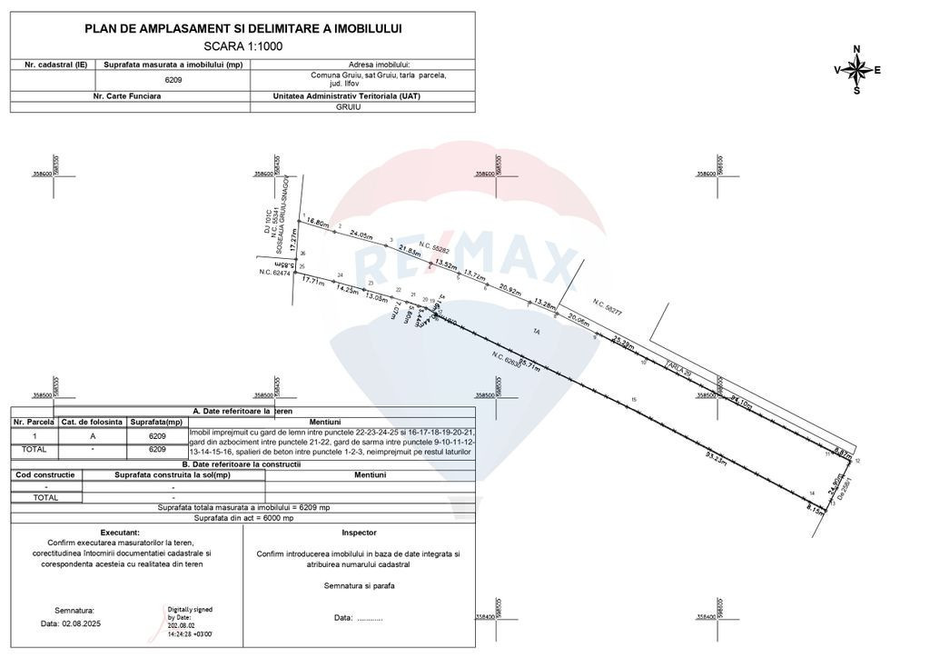DE VANZARE Teren Intravilan 6,209mp Gruiu / Soseaua Gruiu...