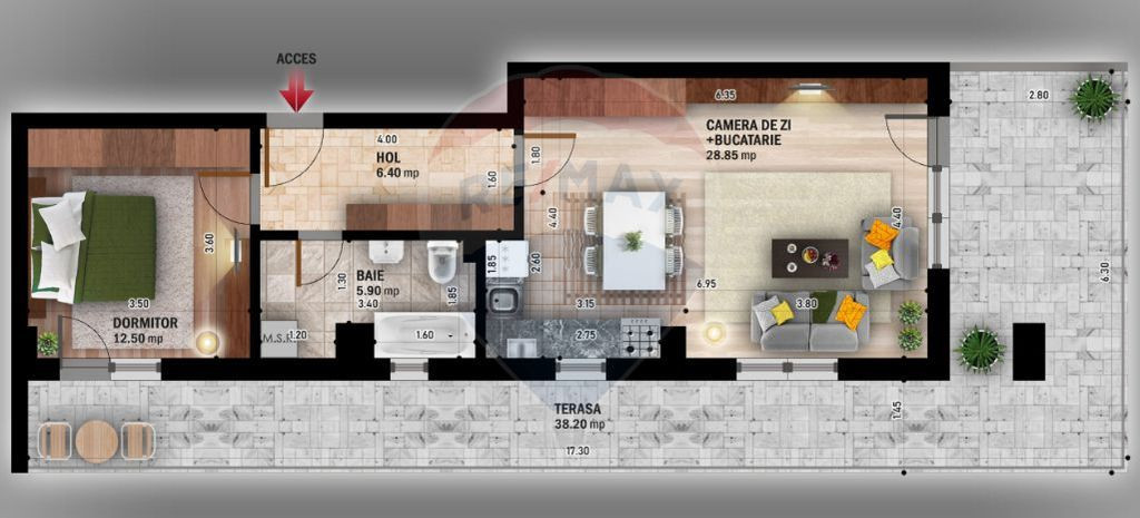 Vanzare apartament 2 camere Titan