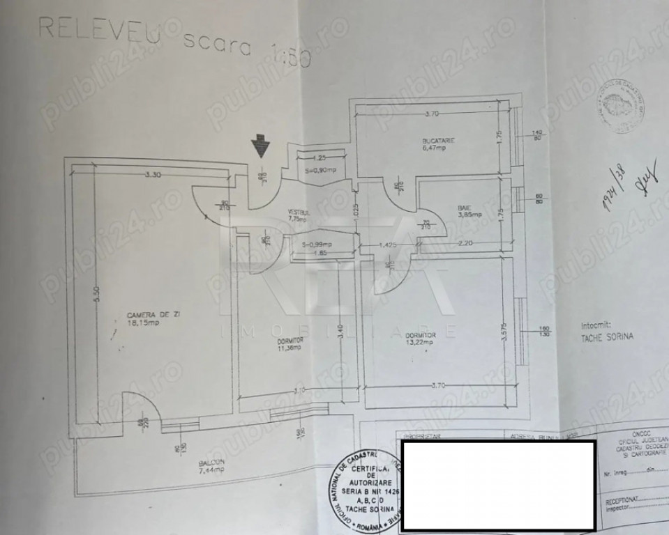 Apartament 3 Camere , Decomandat , Centrala Proprie