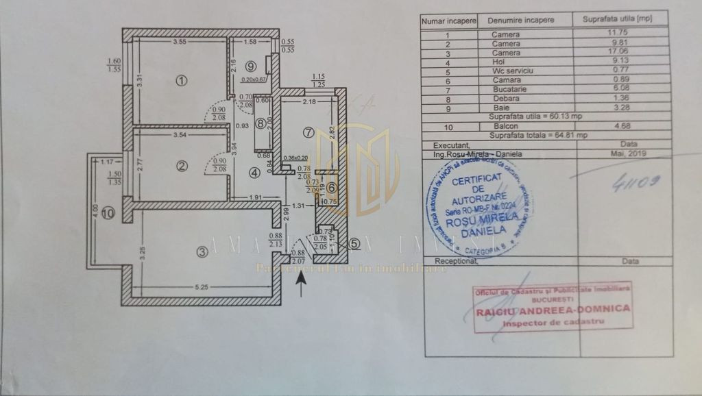 Titan IOR bloc H ,3 camere 2 grupuri sanitare 134000eur