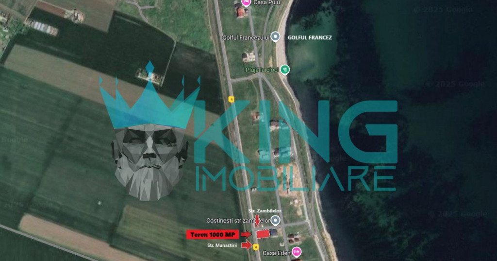 Teren 1000MP cu 2 deschideri intravilan construibil - Golful