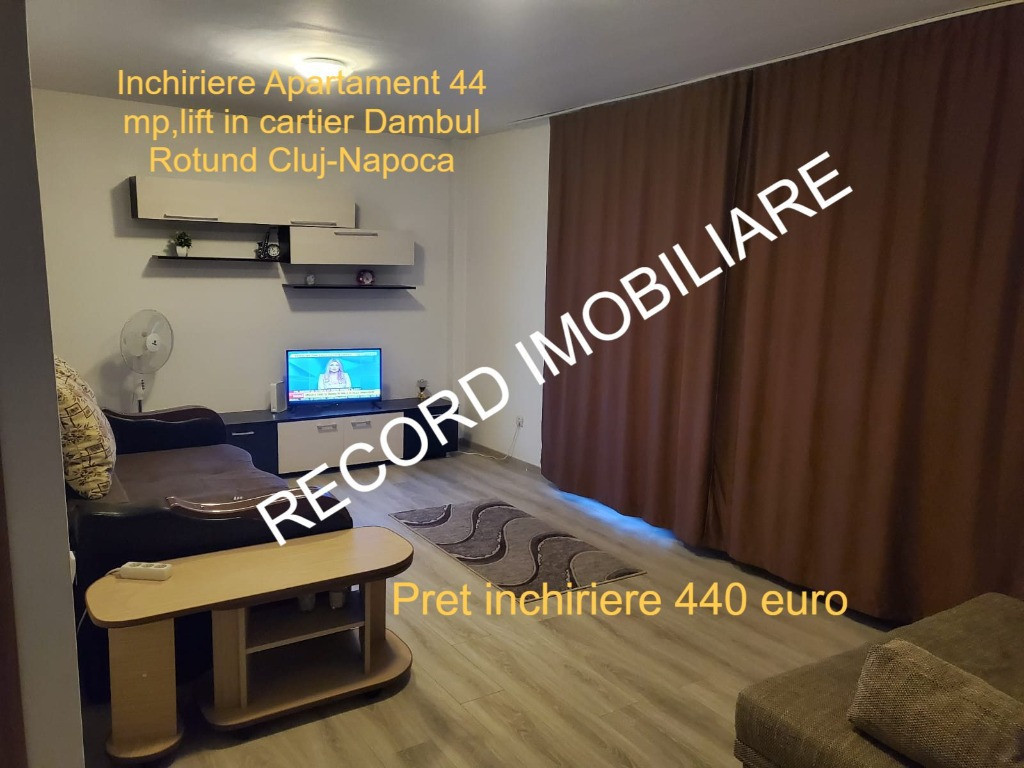 Inchiriere ocupare imediata 44 mp cartier Dambul Rotund,et.5/7,lift
