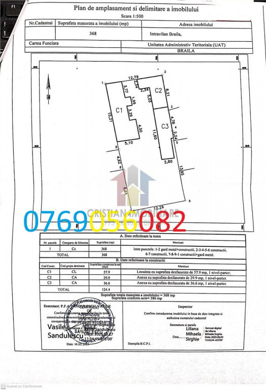Casa 5 camere, teren 368 mp, deschidere 13 m, Brailita