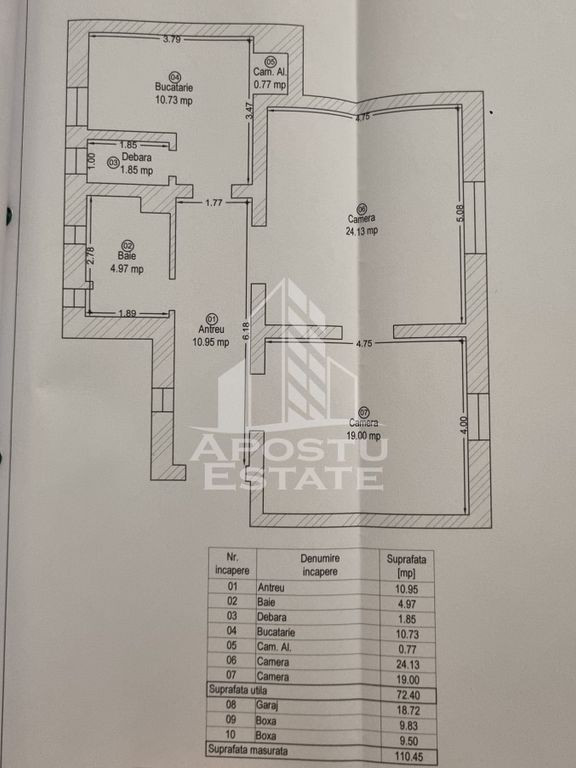 Apartament cu 2 camere, decoamandat, parter inalt, zona B...
