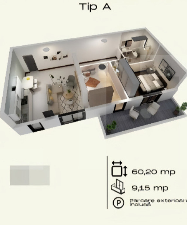 Apartament 3 camere Torontalului, parter, bloc nou