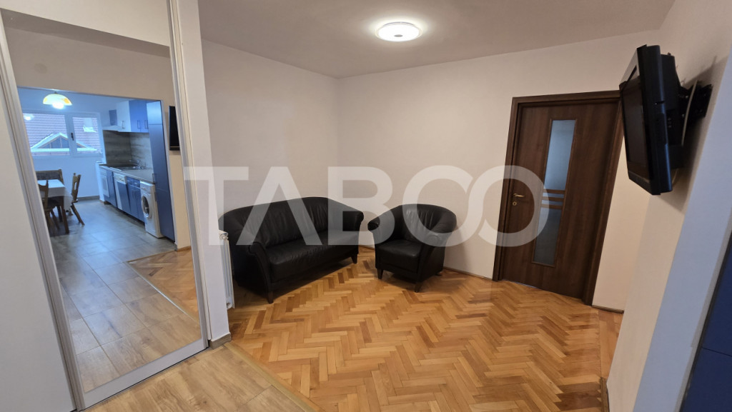 Apartament de inchiriat 3 camere mobilat utilat balcon zona