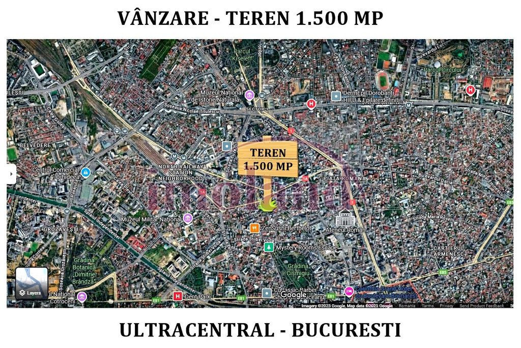 Vanzare - teren 1500 mp - Ultracentral - Cismigiu
