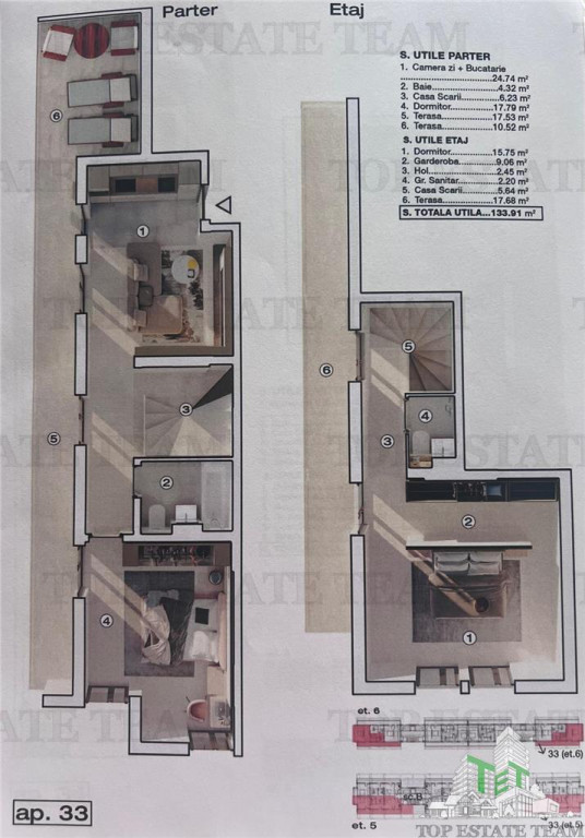 PentHouse modern 3 camere, toate utilitatile,incalzire in p