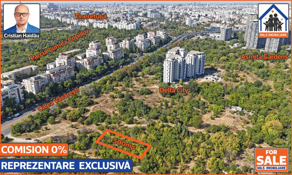 Teren 500mp (12x42) | Calea Vacaresti | POT: 70% | CUT: 4.5