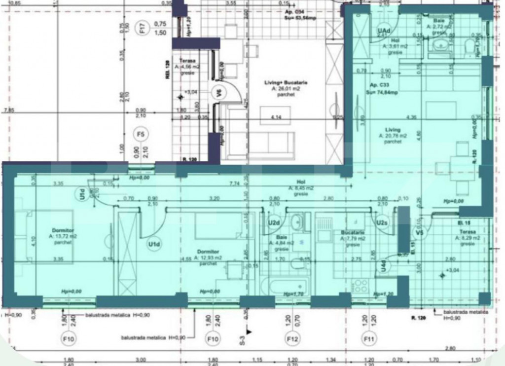 Apartament decomandat cu 3 camere, centrala proprie, zona...